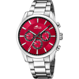 Relógio lotus 18922/5 vermelho pulsera de 316l de aço inoxidável, homem