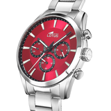 Relógio lotus 18922/5 vermelho pulsera de 316l de aço inoxidável, homem