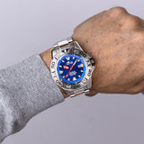 Relógio lotus 18929/b azul pulsera de 316l de aço inoxidável, homem