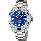 Relógio lotus 18929/b azul pulsera de 316l de aço inoxidável, homem