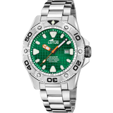 Relógio lotus 18929/c verde pulsera de 316l de aço inoxidável, homem