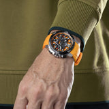 Relógio lotus vortex 18944/3 laranja pulsera de borracha, homem