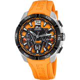 Relógio lotus vortex 18944/3 laranja pulsera de borracha, homem