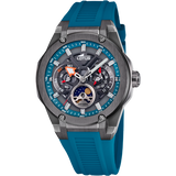 Relógio lotus vortex 18946/2 azul pulsera de borracha, homem