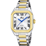 Relógio lotus 18969/1 branco pulsera de 316l de aço inoxidável, mulher