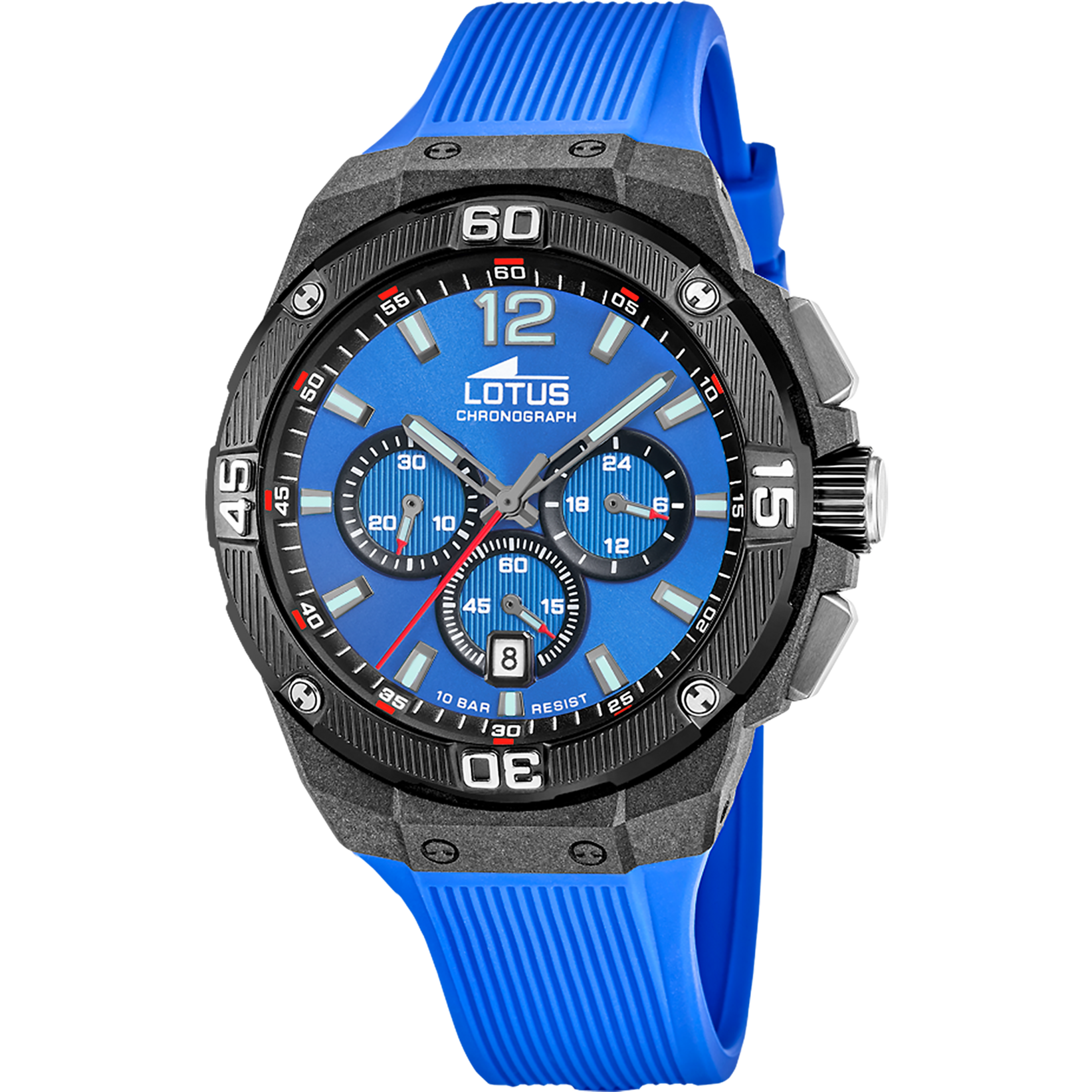 Relógio lotus chrono 18975/1 azul pulsera de borracha, homem_PRODUCT