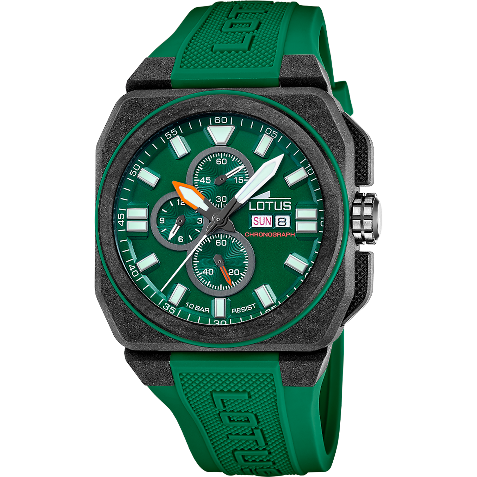 Relógio lotus chrono 18976/2 verde pulsera de borracha, homem_PRODUCT