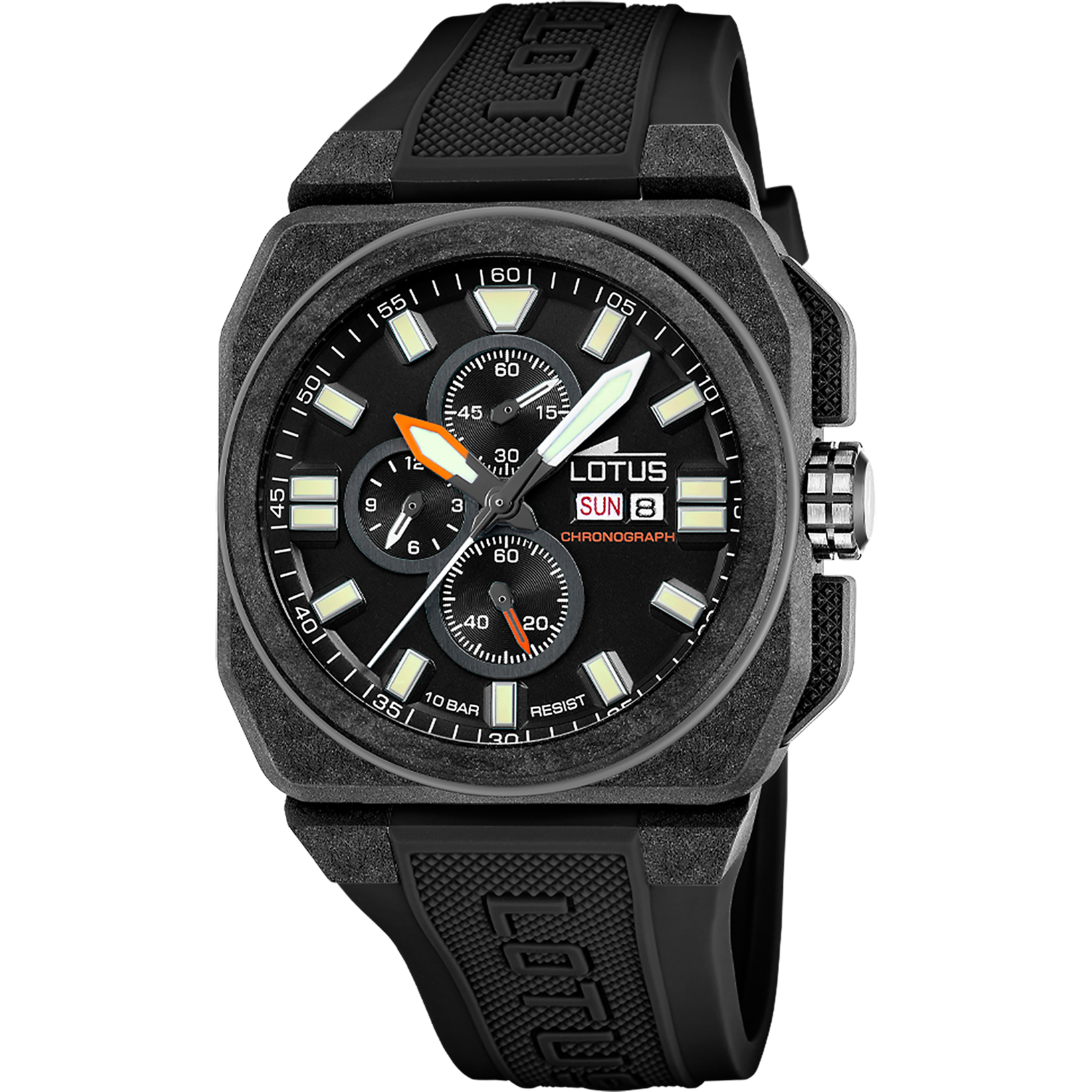 Relógio lotus chrono 18976/4 preto pulsera de borracha, homem_PRODUCT