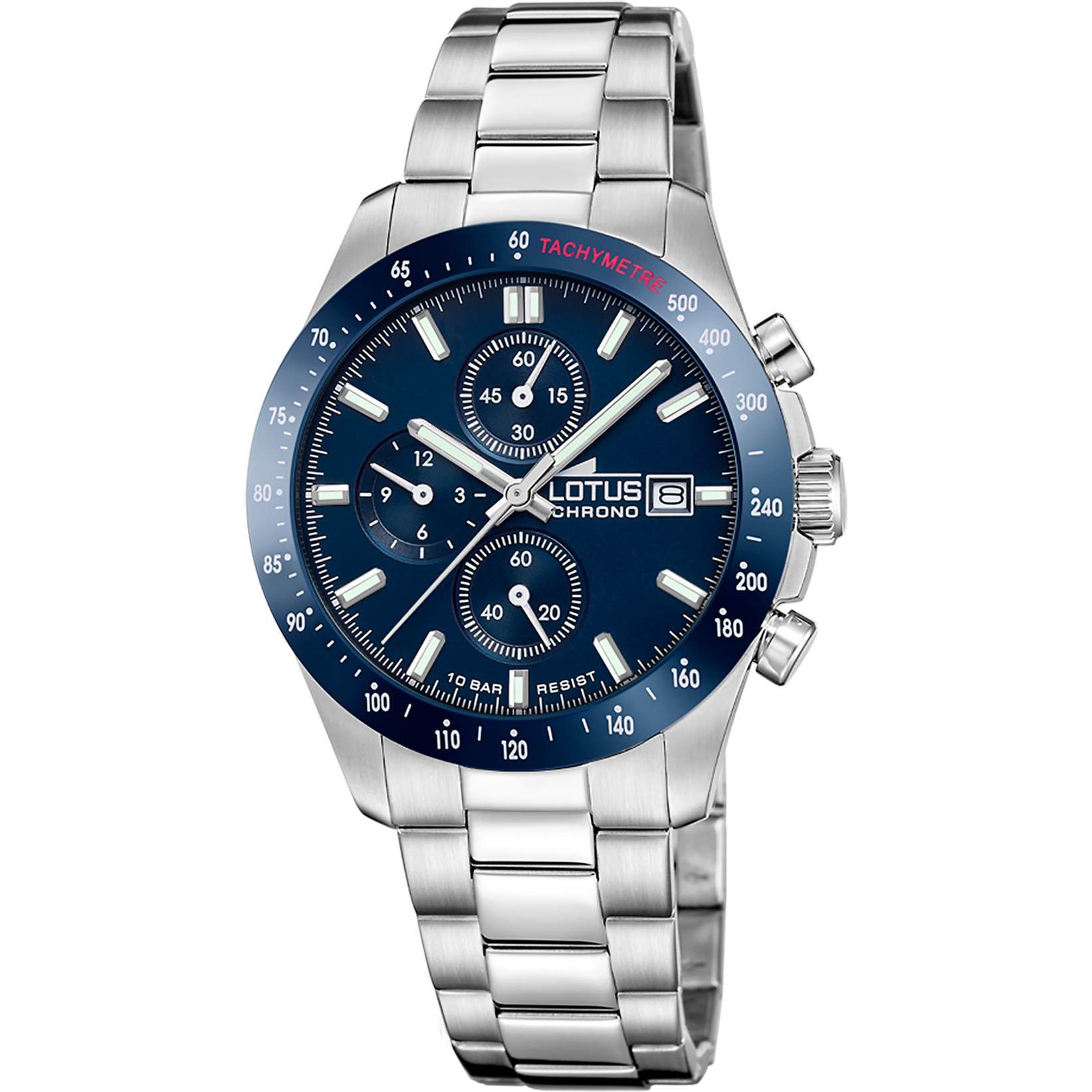 Relógio lotus chrono 18994/6 azul pulsera de 316l de aço inoxidável, homem_PRODUCT