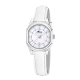 Relógio feminino lotus old money 19044/2 com mostrador madrepérola e cinturão de couro branco_PRODUCT