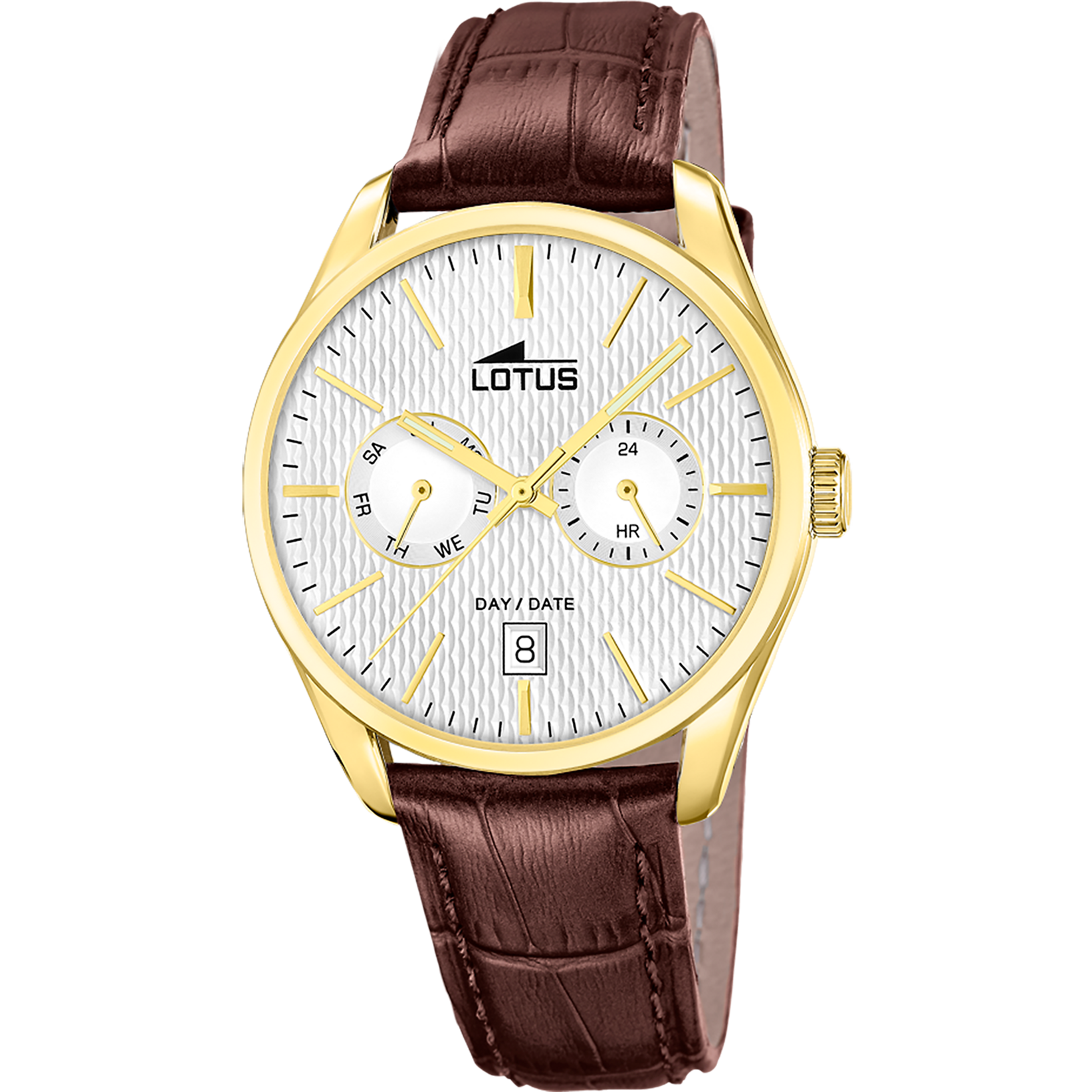 Relógio lotus multifunction collection 19075/1 prata cinza pulsera de couro, homem_PRODUCT