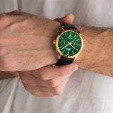 Relógio lotus multifunction collection 19075/3 verde pulsera de couro, homem_LIFESTYLE