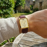 Relógio lotus 19079/2 dourado pulsera de couro, homem_LIFESTYLE