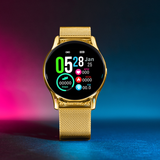 Smartwatch lotus 50003/a com pulseira de aço inoxidável 316l, bluetooth, feminino