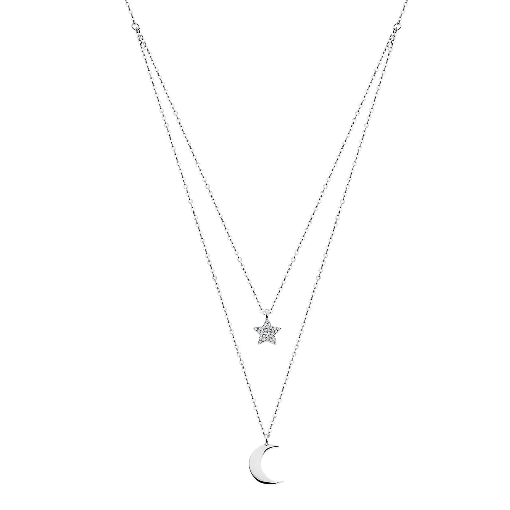Colar estrela lotus silver trendy lp1680-1/4 prata, mulher_PRODUCT