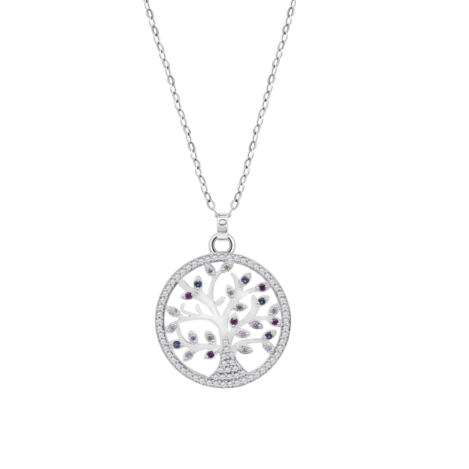 Colar árvore de vida lotus silver tree of life lp1896-1/1 prata, mulher_PRODUCT
