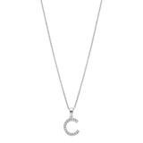 Colar letra c lotus silver trendy lp1958-1/c prata, mulher_PRODUCT