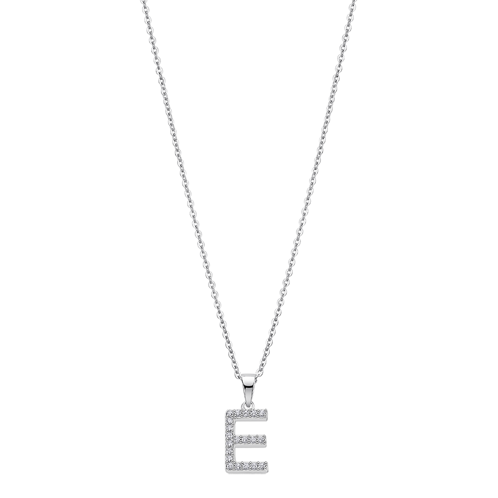 Colar letra e lotus silver trendy lp1958-1/e prata, mulher_PRODUCT