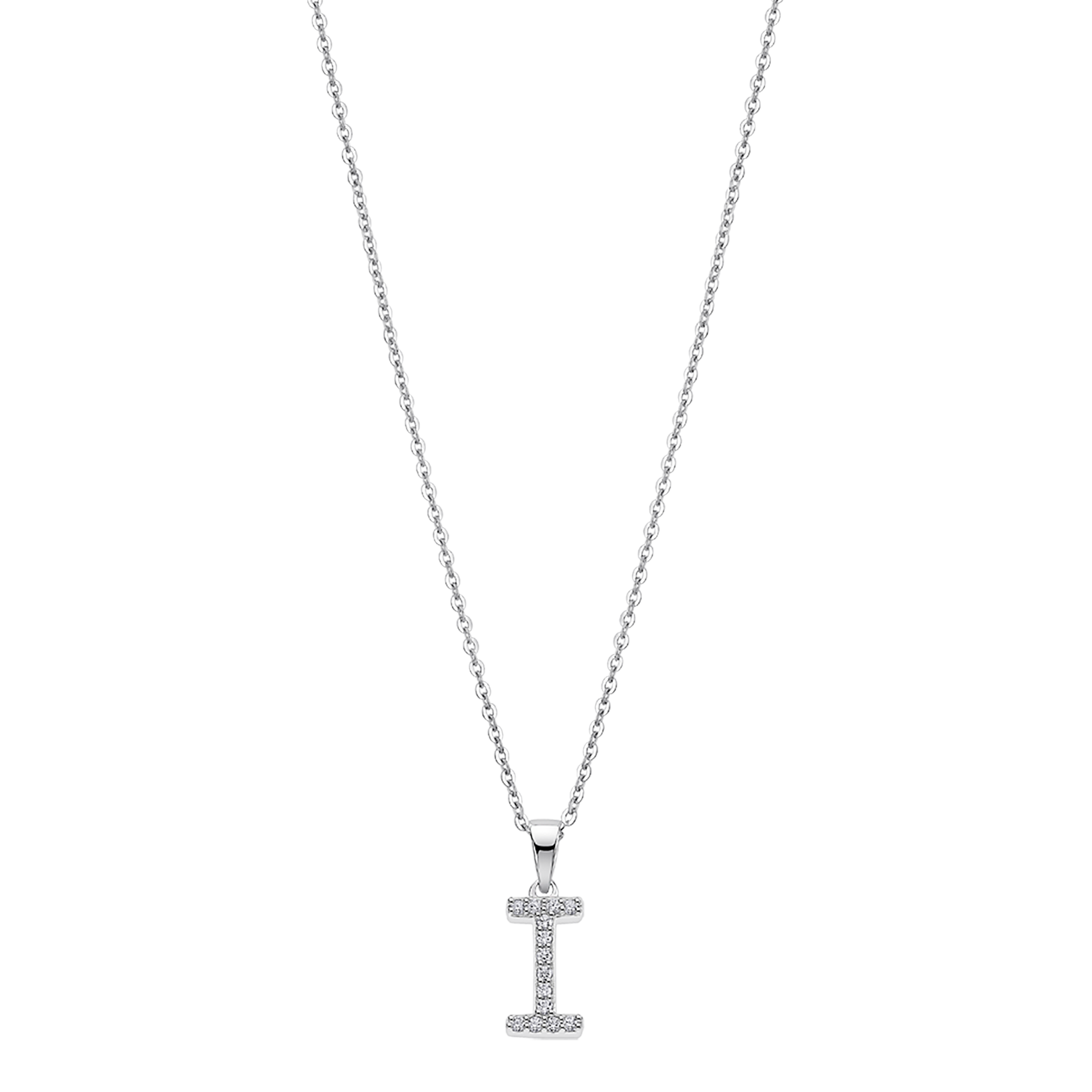 Colar letra i lotus silver trendy lp1958-1/i prata, mulher_PRODUCT