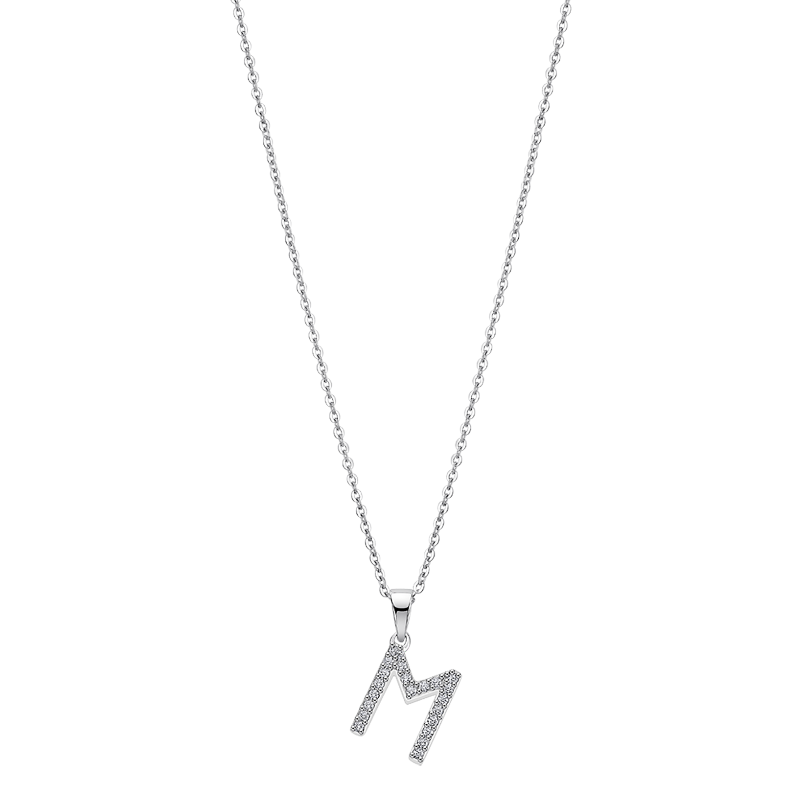 Colar iniciais lotus silver lp1958-1/m prata, mulher_PRODUCT