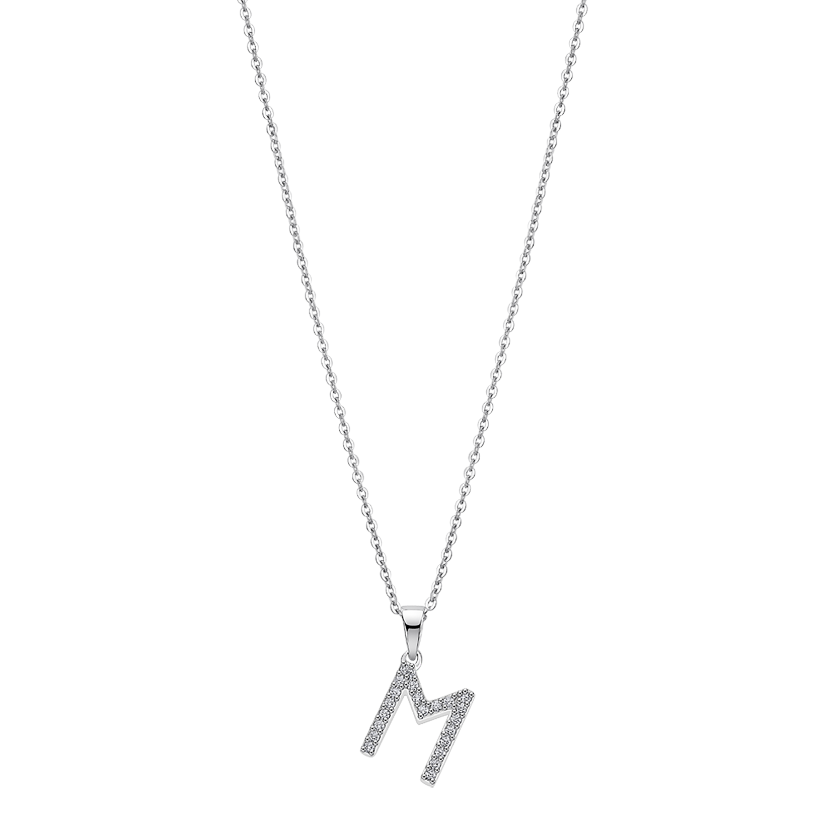 Colar iniciais lotus silver lp1958-1/m prata, mulher_PRODUCT