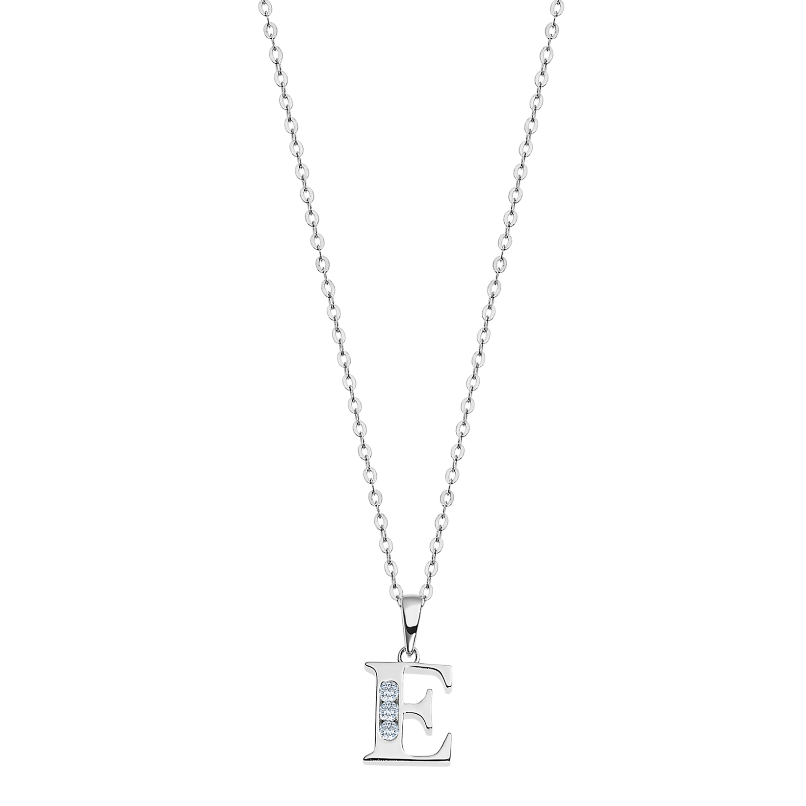 Colar letra e lotus silver trendy lp3054-1/e prata, mulher_PRODUCT