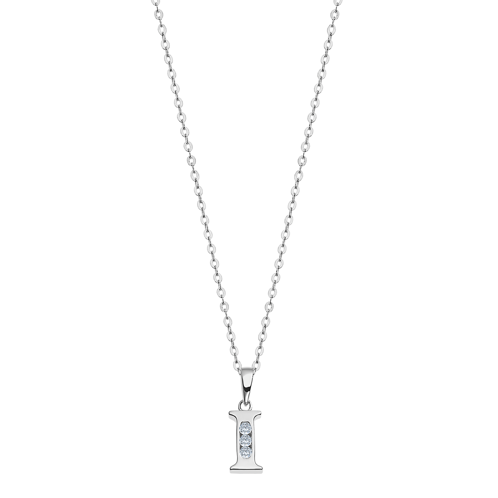 Colar letra i lotus silver trendy lp3054-1/i prata, mulher_PRODUCT