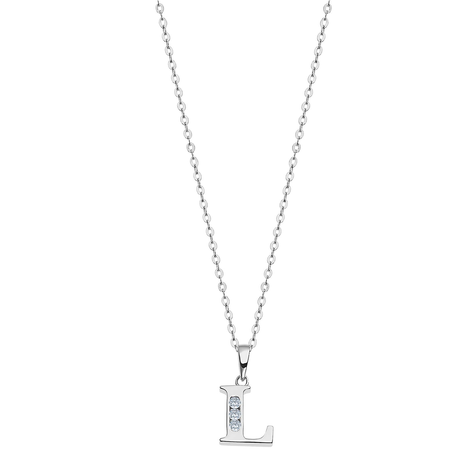 Colar letra l lotus silver trendy lp3054-1/l prata, mulher_PRODUCT