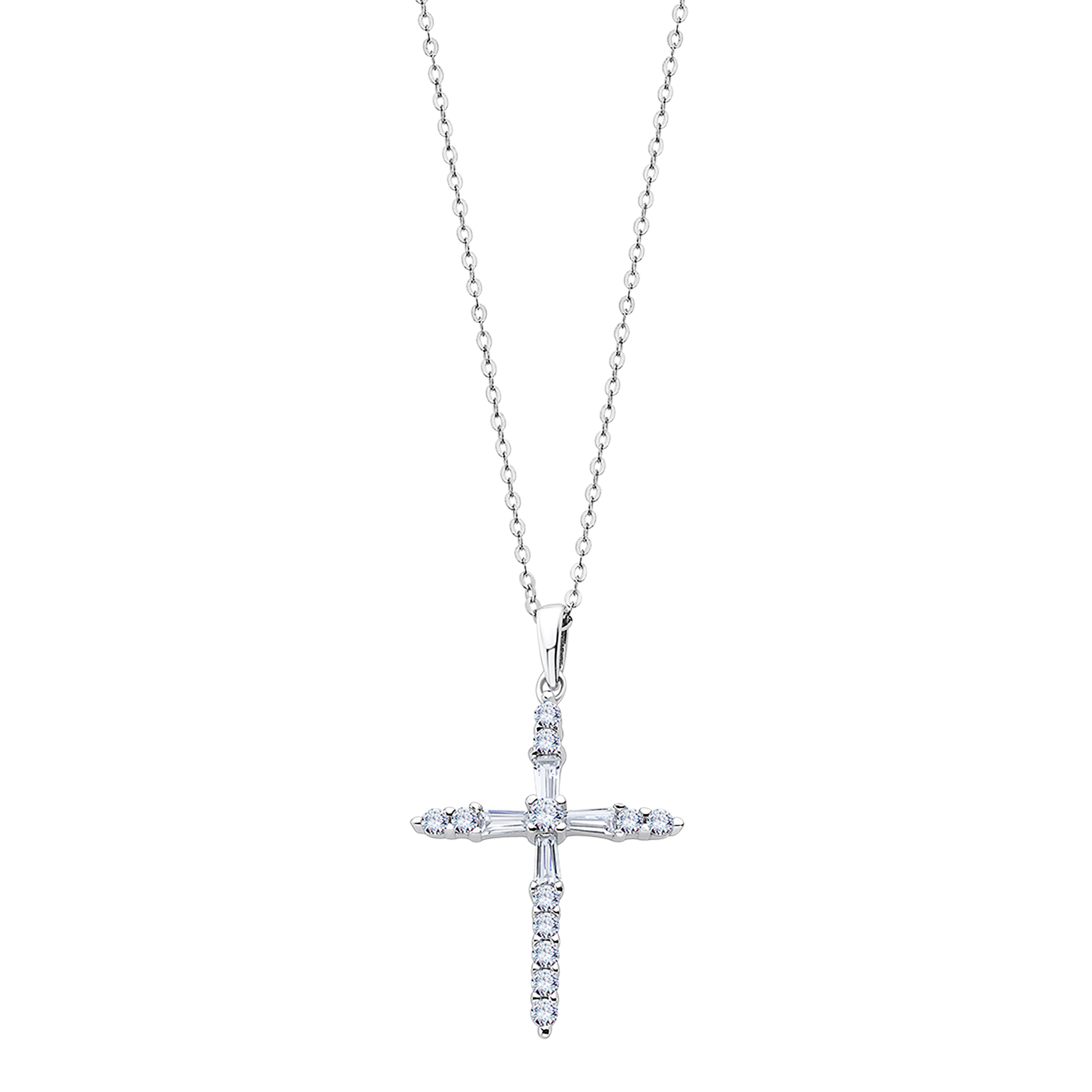 Colar cruz lotus silver pure essential lp3067-1/1 prata, mulher_PRODUCT
