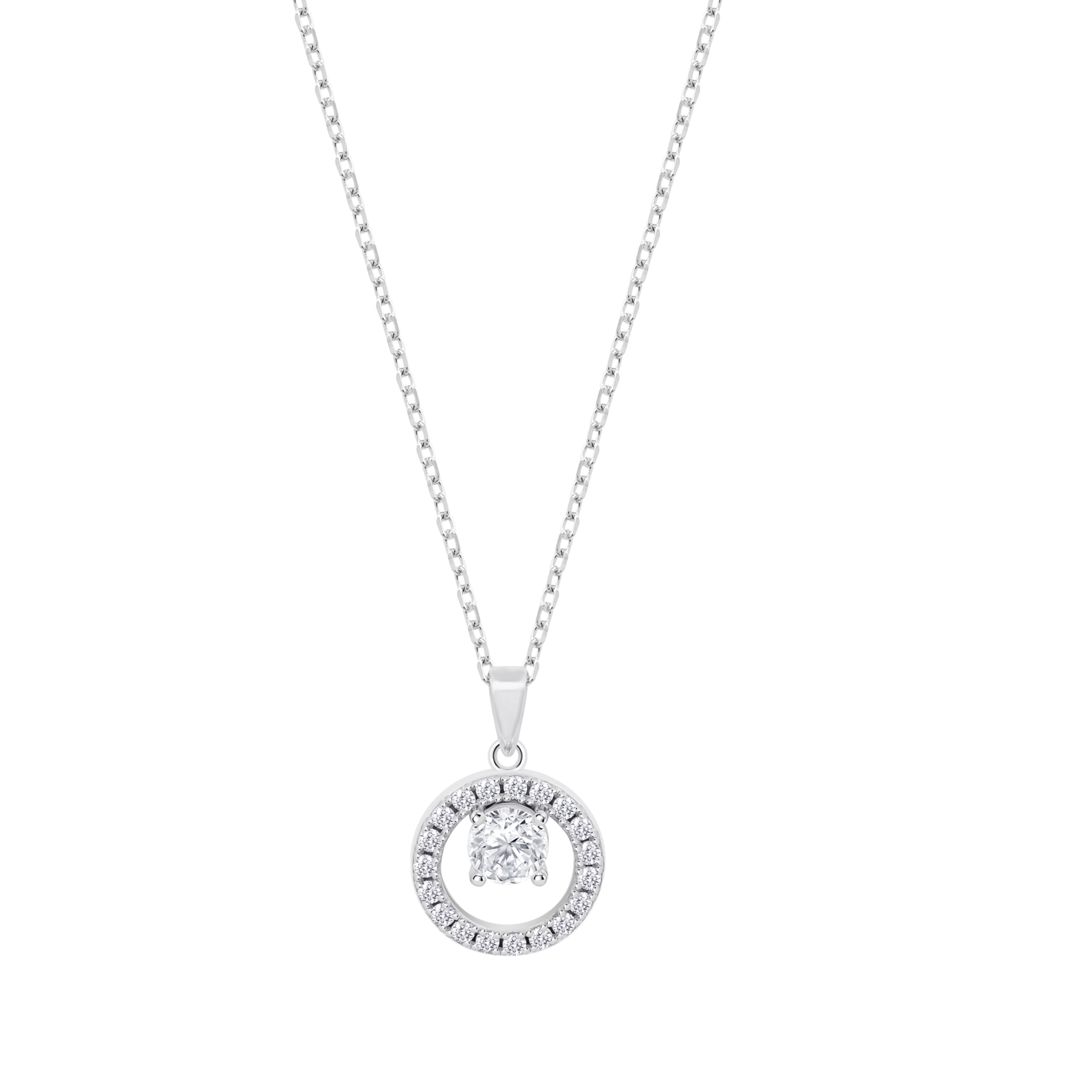 Colar flor lotus silver lp3080-1/1 prata, mulher_PRODUCT