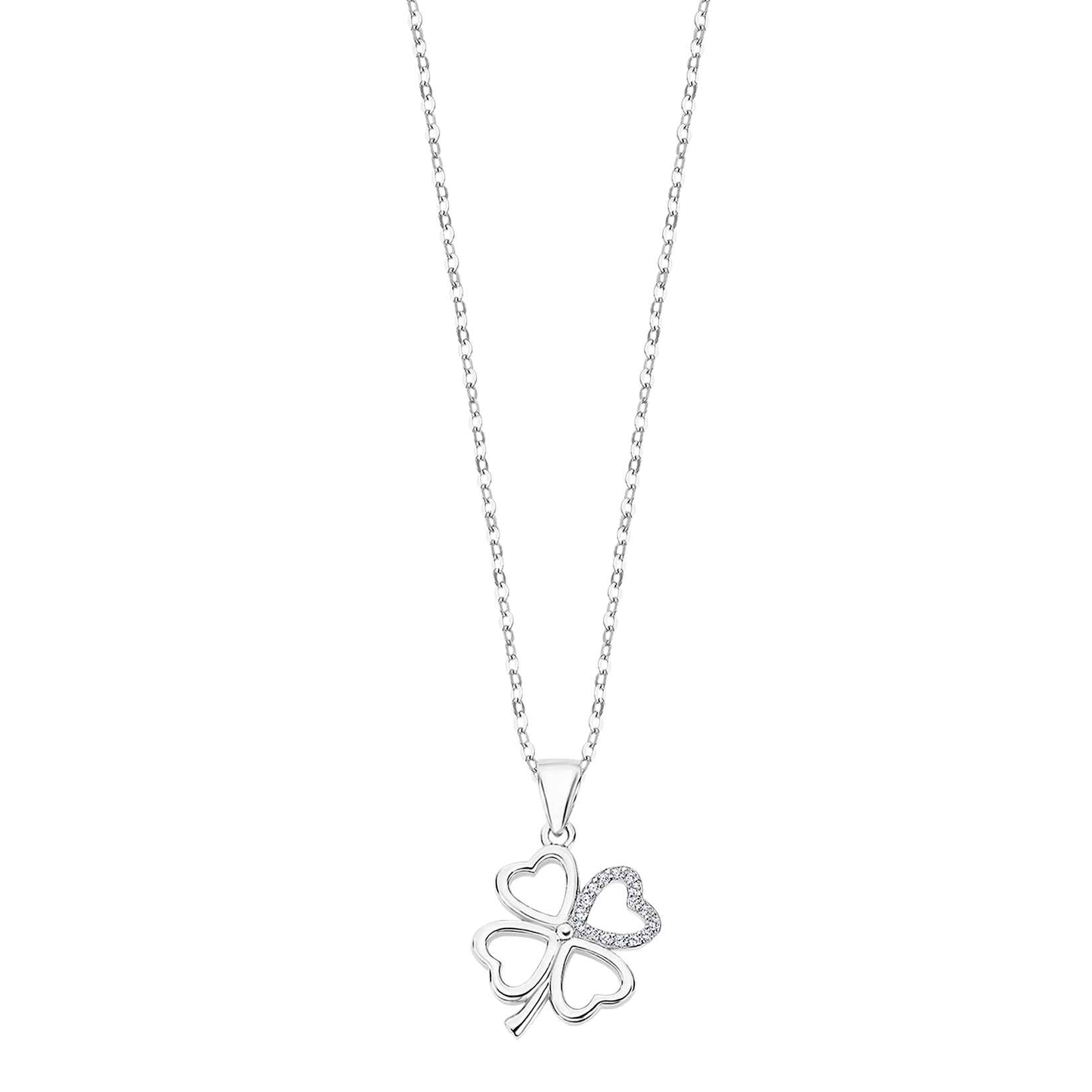 Colar trevo lotus silver lp3305-1/1 prata, mulher_PRODUCT