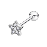 Piercing estrela lotus silver lp3368-9/1 prata, mulher