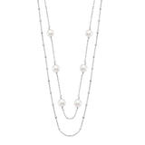 Colar lotus silver pearls lp3477-1/1 prata, mulher