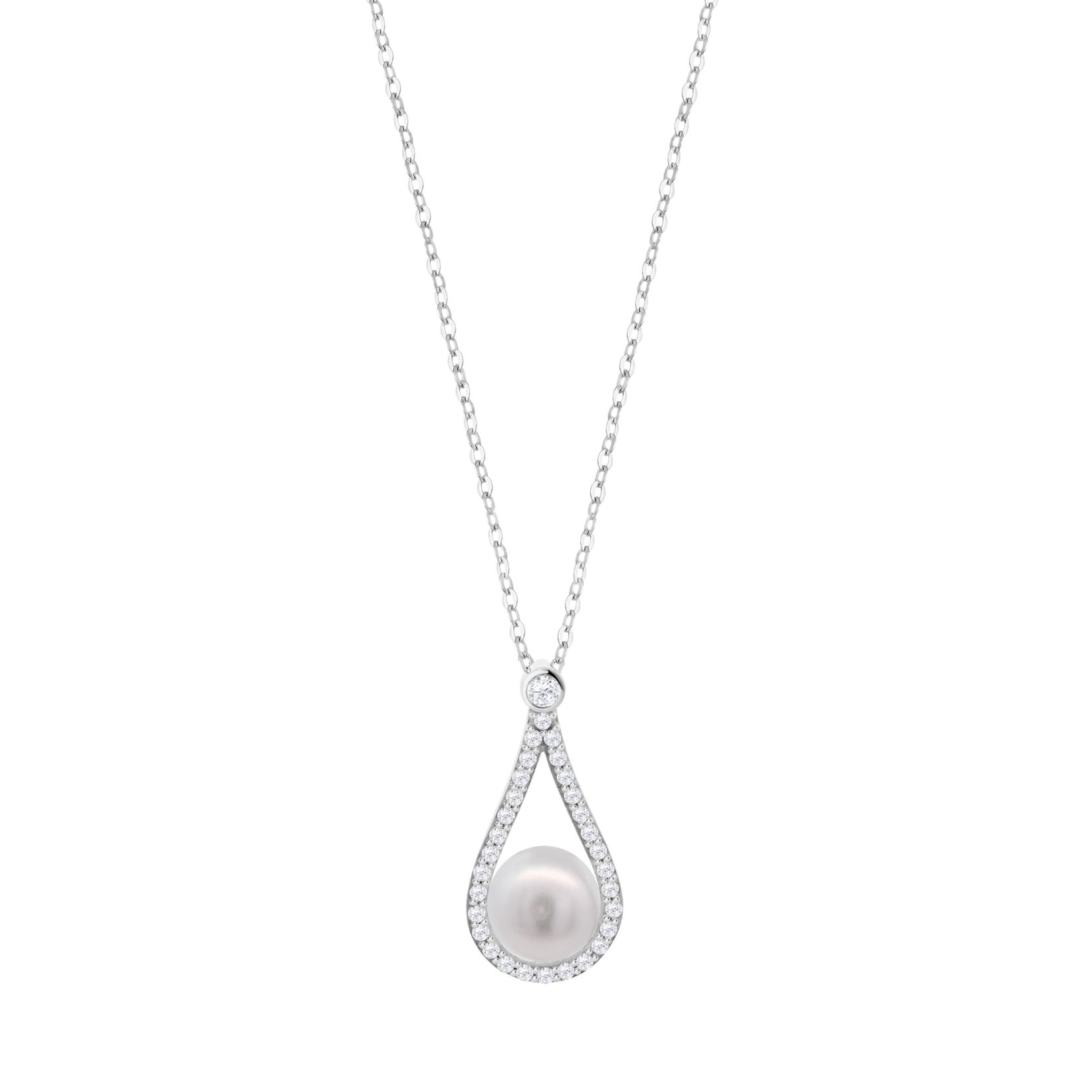 Colar lotus silver pearls lp3481-1/1 prata, mulher_PRODUCT