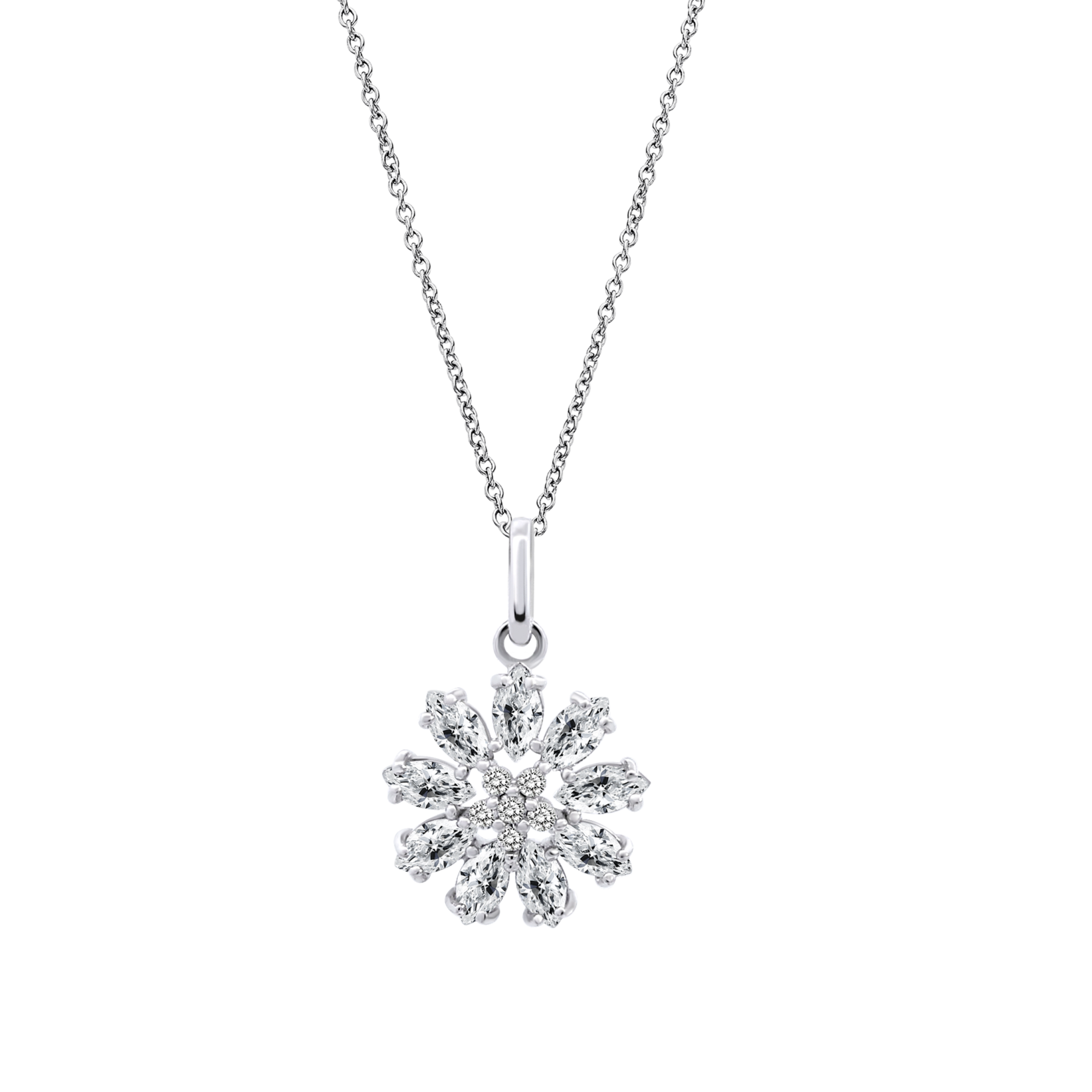 Colar flor lotus silver lp3560-1/1 prata, mulher_PRODUCT