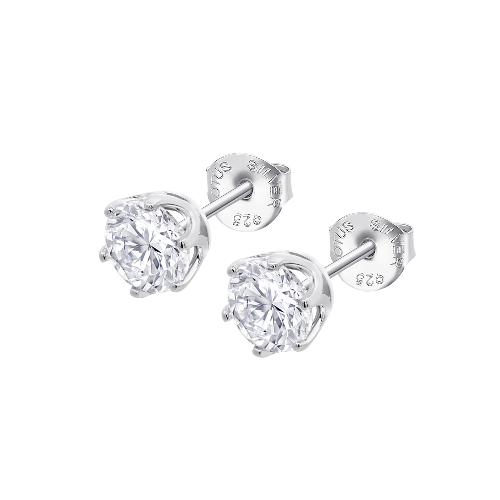 Brincos solitário lotus silver lp3716-4/1 prata, mulher_PRODUCT