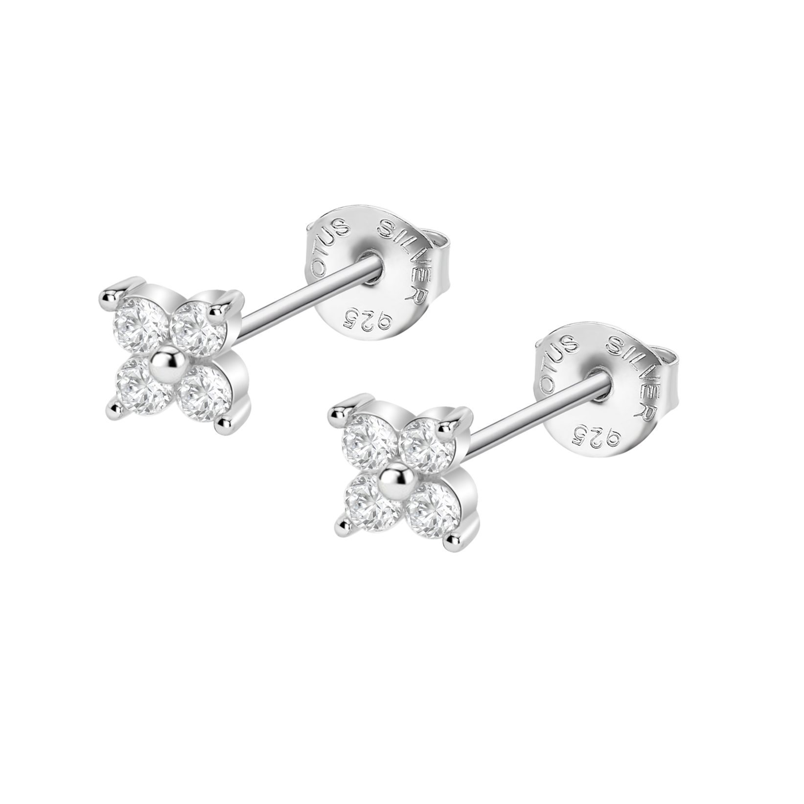 Brincos flor lotus silver lp3749-4/1 prata, mulher_PRODUCT