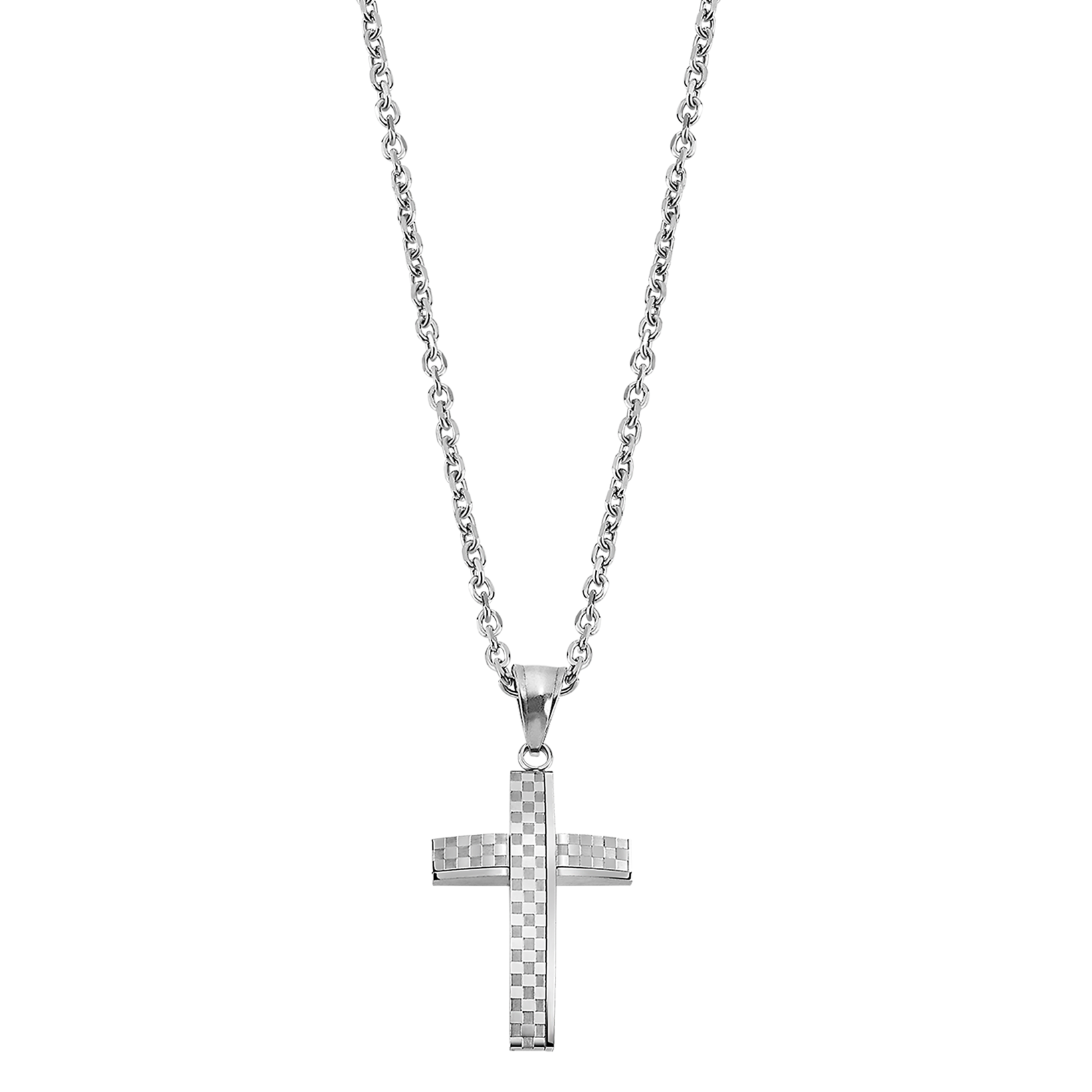 Colar cruz lotus style men in black ls2105-1/1 aço, homem_PRODUCT