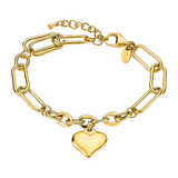 Pulseira coração lotus style woman's heart ls2334-2/2 316l de aço inoxidável, mulher