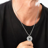 Colar fantasia lotus style men in black ls2368-1/1 316l de aço inoxidável, homem