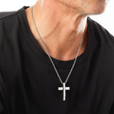 Colar cruz lotus style men in black ls2369-1/1 de aço inoxidável, homem_LIFESTYLE